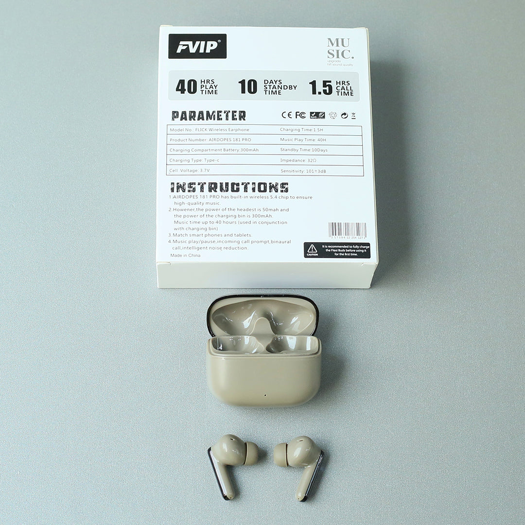 YFVIP Super Pods Brown Wireless Earbuds