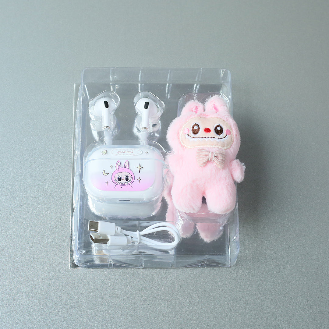 Labubu Cute Bunny Edition Wireless Earbus Set